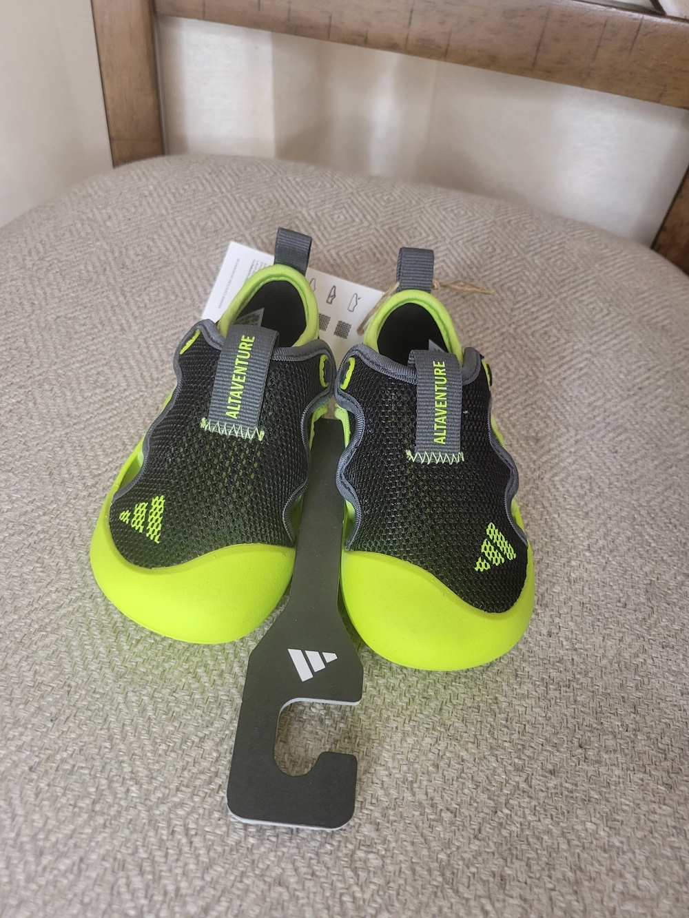 ADIDAS Neon Green and Black  Toddler Water Shoes - Picture 5 of 8